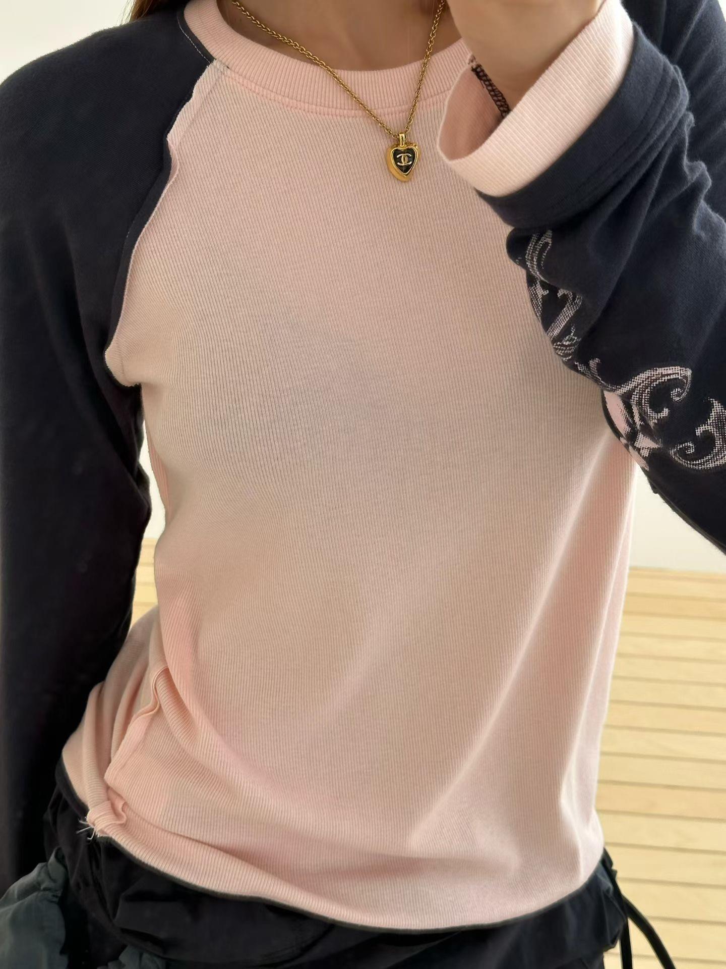 扶桑花手袖坑條上衣